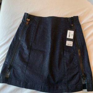 Carmar denim zip up skirt